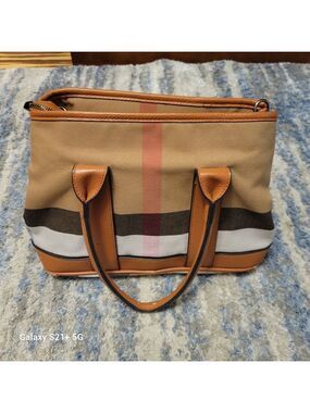 Versatile Unbranded Brown Faux Leather Handbag